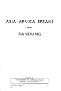 Asia - Africa Speaks From Bandung