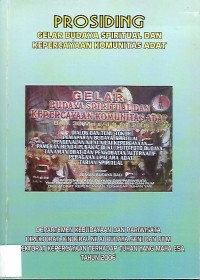 Prosiding Gelar Budaya Spiritual Dan Kepercayaan Komunitas Adat